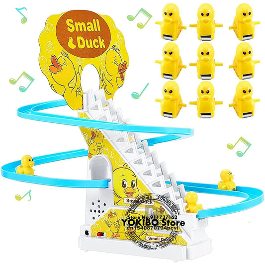 Baby Toys Electric Duck Track Slide Toys Boys Girls Electric Climbing