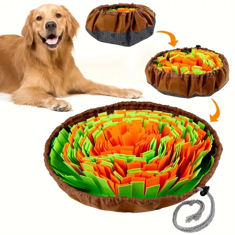 Washable Felt Pet Sniffing Pad Foldable Dog Slow Feeding Mat Toy Dog