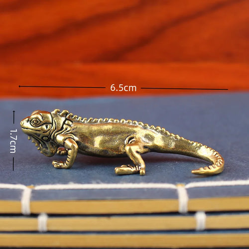 Gecko figure home decor Small Ornaments Antique Brass Animal Figurines