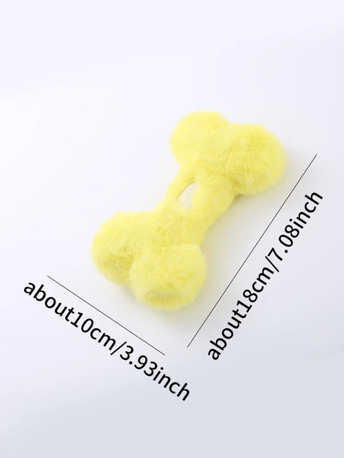 Cute love bone plush vocal dog toys containing bb called grinding
