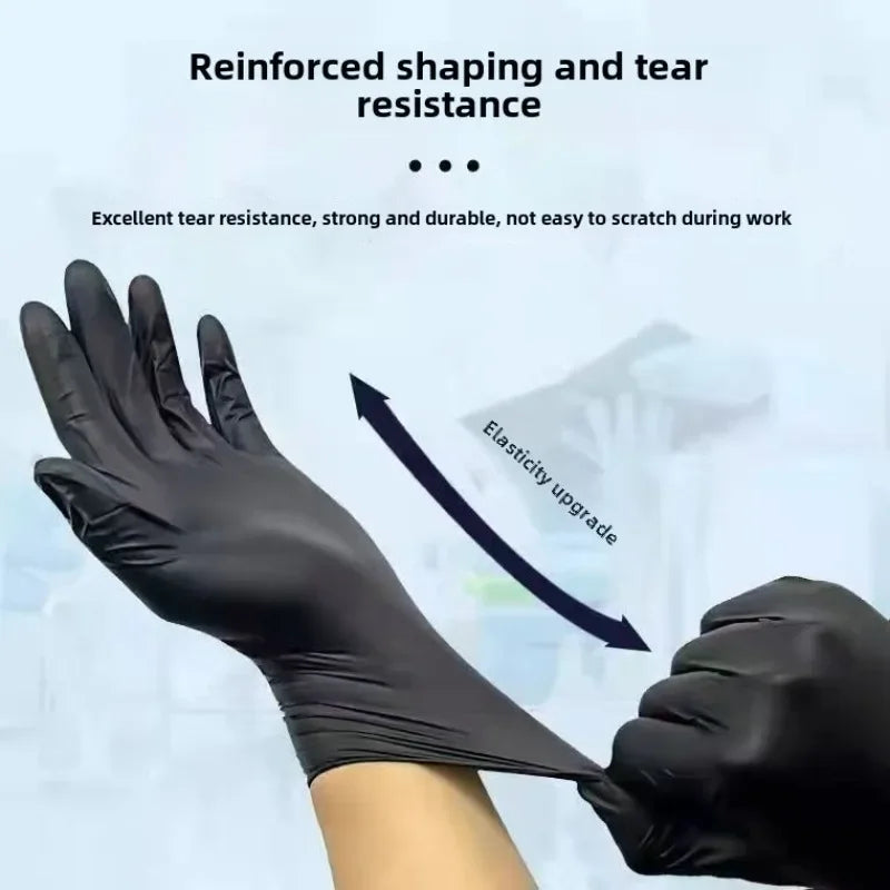 Kitchen Gloves Disposable Nitrile Latex Gloves Black Washing Tableware