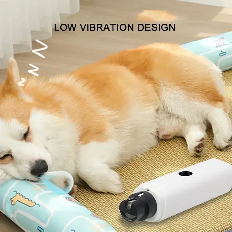 New Electric Dog Nail Clippers Rechargeable USB Charging LED Light
