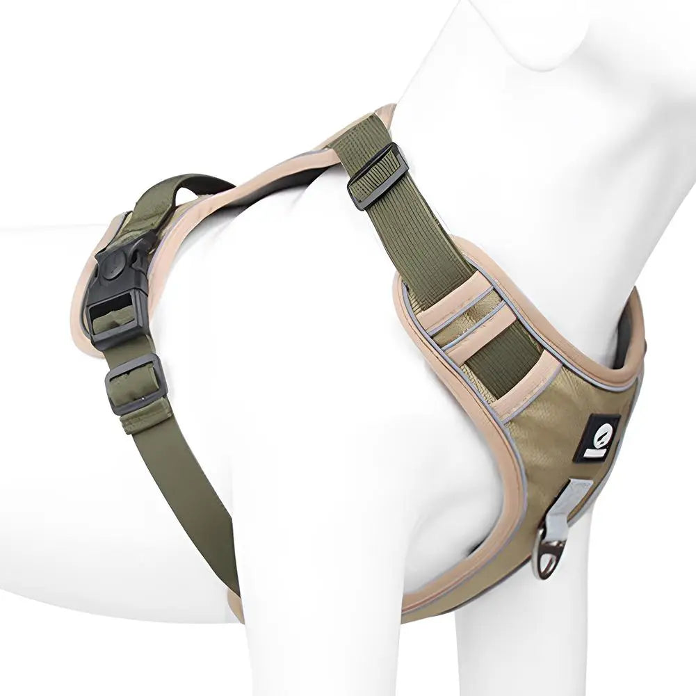 Medium Large Dog Harnesses Collar Labrador Army Reflective Adjustable