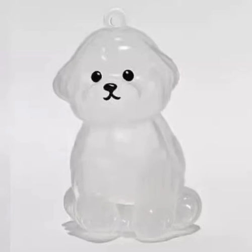 Cute Clear Puppy Hair Memorial DIY Pendant Keychain Decor Keepsake
