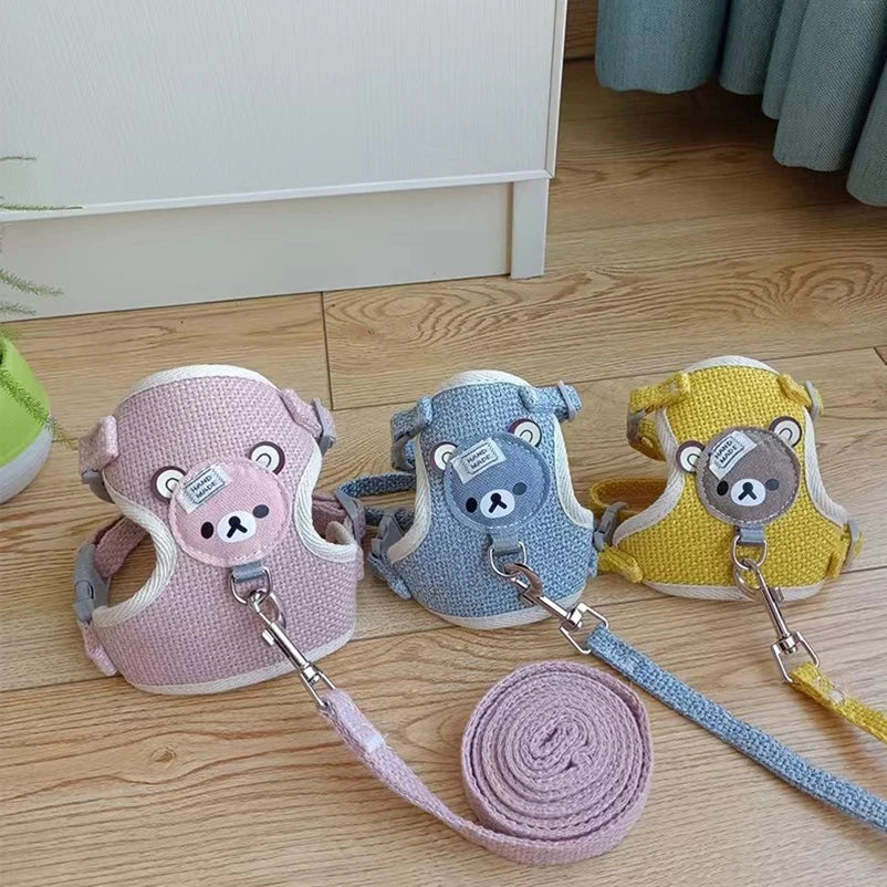 Dog leash Winnie the Pooh harness leash cat walking dog small dog
