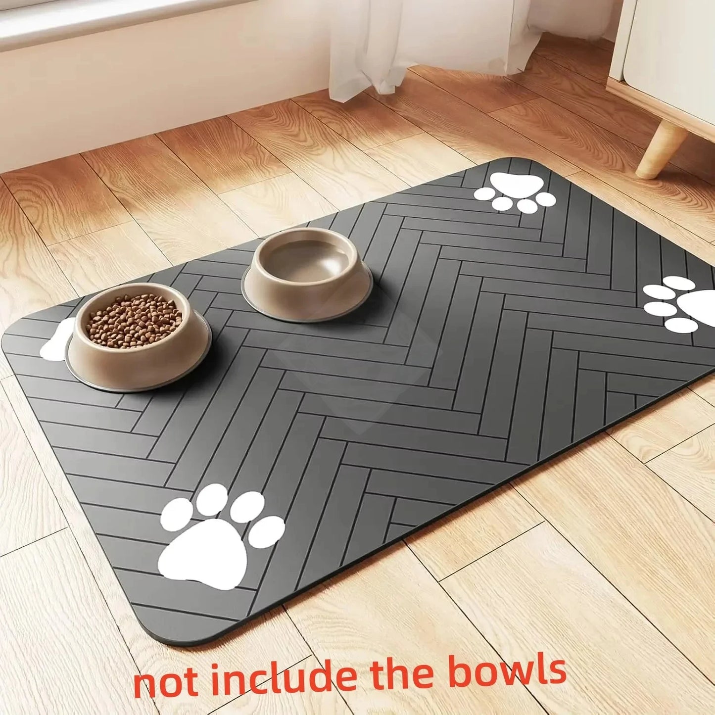 S（little kitten ）、M、L bsorbent Pet Feeding Mat, Waterproof Placemat