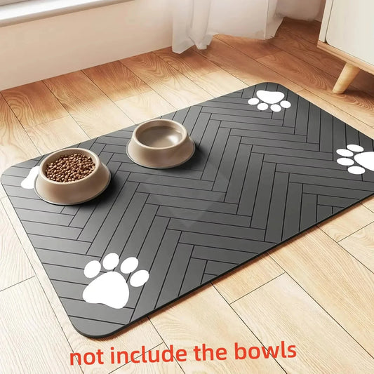 S（little kitten ）、M、L bsorbent Pet Feeding Mat, Waterproof Placemat