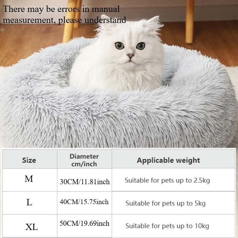 1PC comfortable striped plush pet bed, suitable for cats and