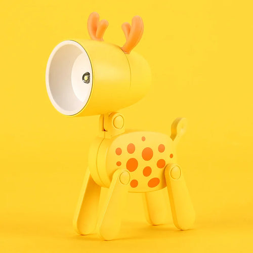 Mini Led Night Lights Folding Desk Lamp Cartoon Cute Pet Dog Deer