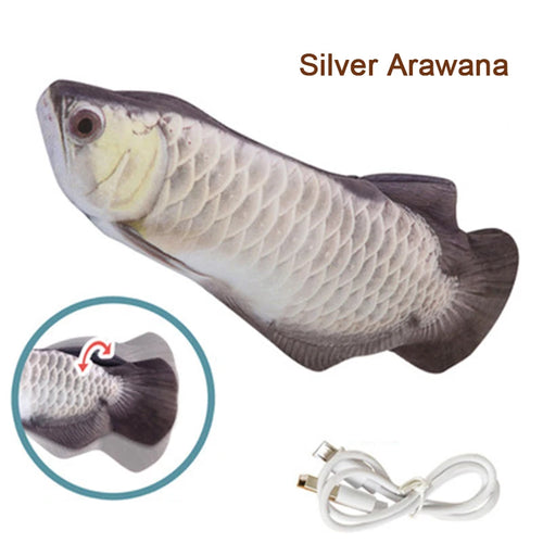 Pet Cat Pet Dog Soft Plush Toy USB Charging Simulation Fish