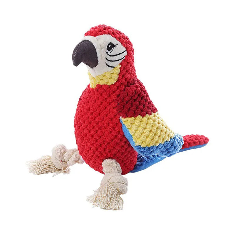 Plush Dog Toys Interactive Squeaky Durable Stuffed Cotton Rope Pet