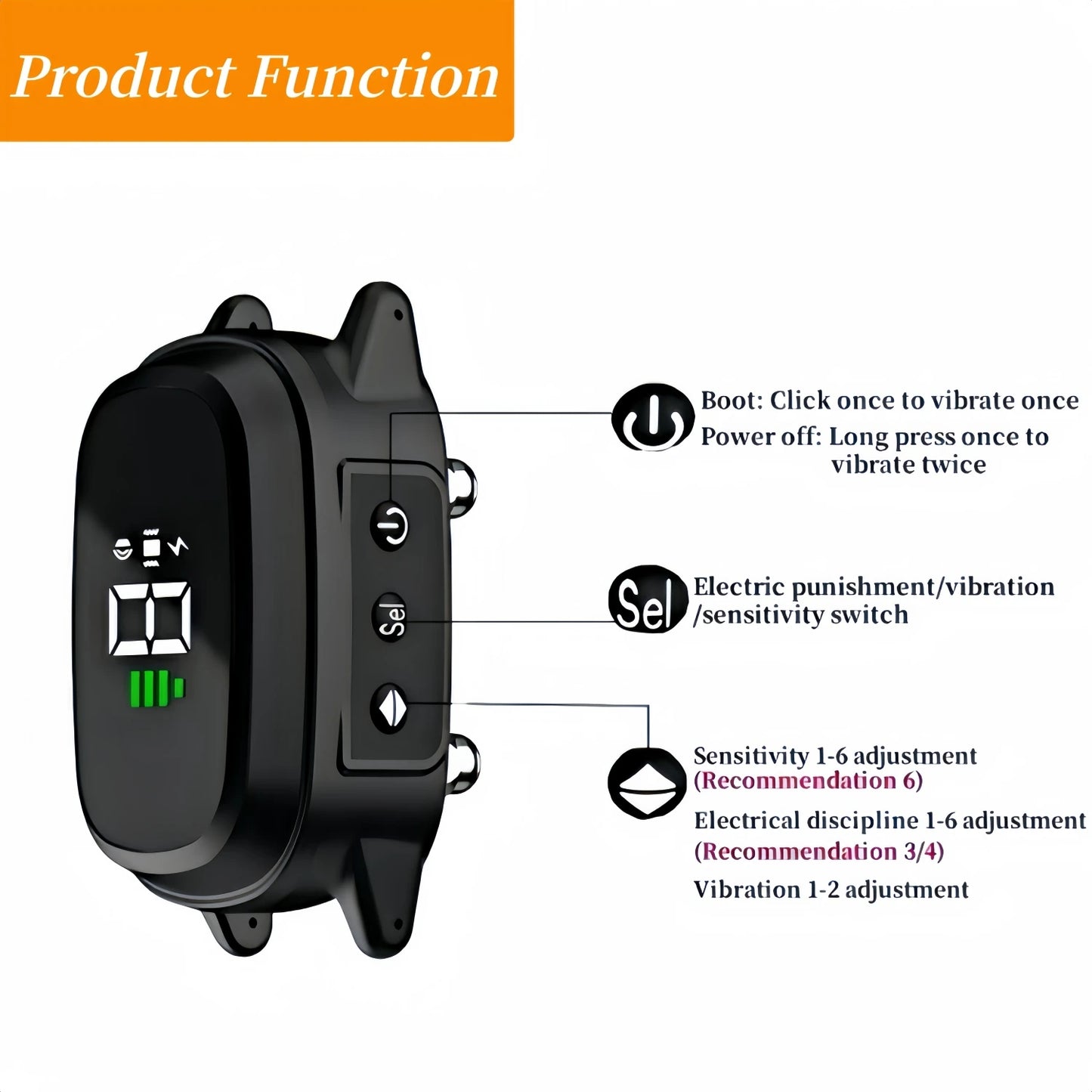 Pet Dog Anti Barking Device Waterproof Ultrasonic Stop Barking