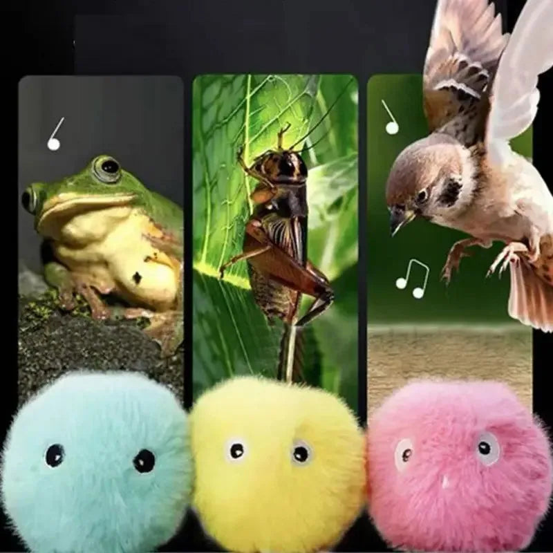 Cat Toys Balls Sound Frogs Birds Chirping Crickets EVA Balls Rolling