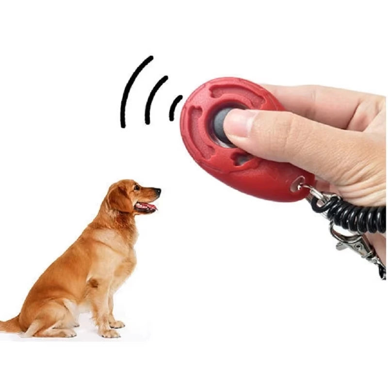 Dog Training Clicker Aid Adjustable WristStrap Sound Plastic Pet Cat
