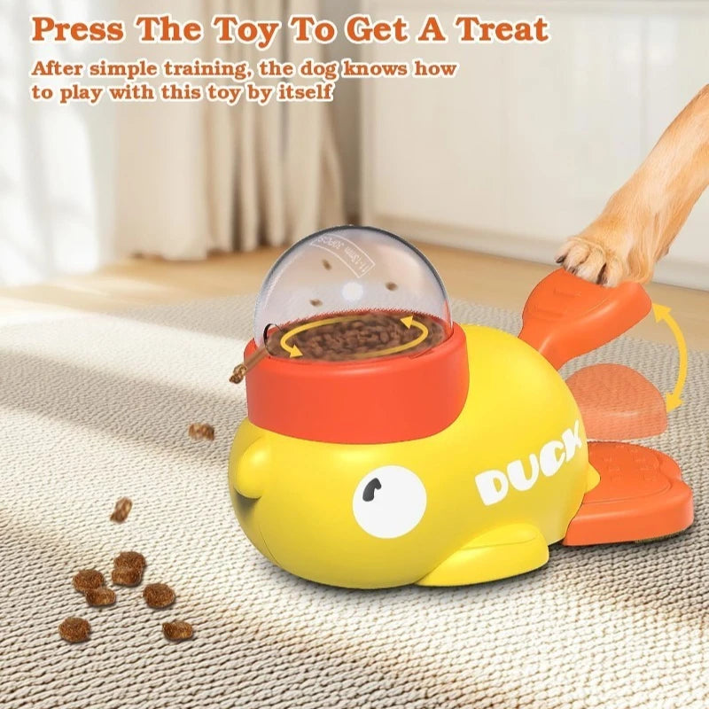 Pet Treat Dispenser-Interactive Dog Toys, Anti Gulping Duck Slow