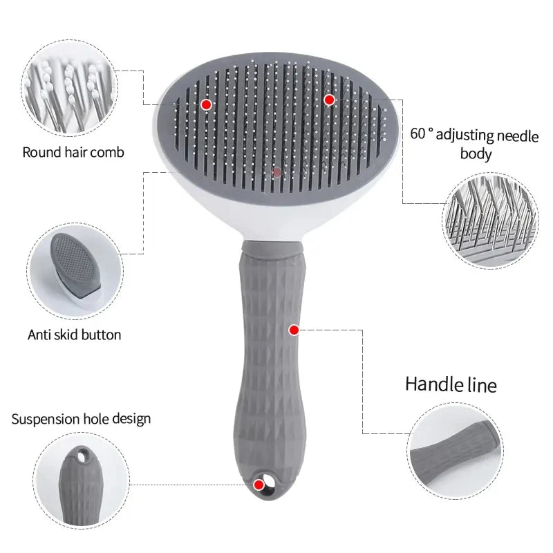 Self-cleaning Pet Hair Remove Comb Cat Slicker Brush Pet Hair Removal
