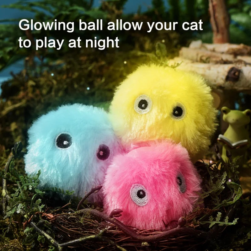 Interactive Ball Smart Cat Toys Plush Electric Catnip Training Toy