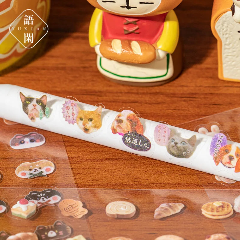 24Pcs/book Cute Die-cut Flash Decorative Stickers Book DIY Scrapbook