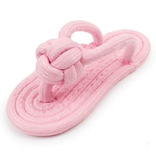Pet Cotton Rope Slipper Knot Toy For Small Dogs Interactive Chew Toy