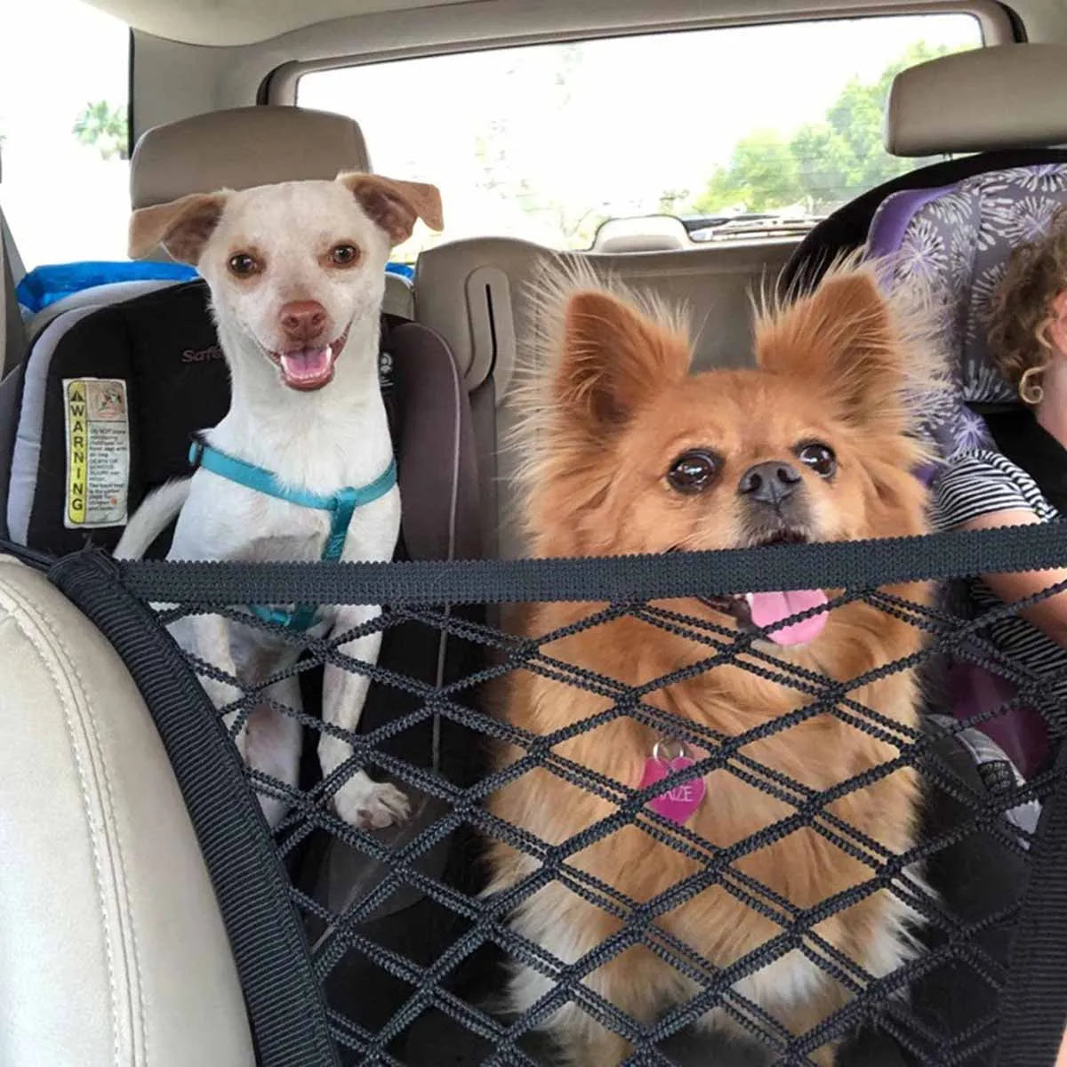 Pet Dog Rear Seat Car Fence Dog Isolation Protection Net Elastic