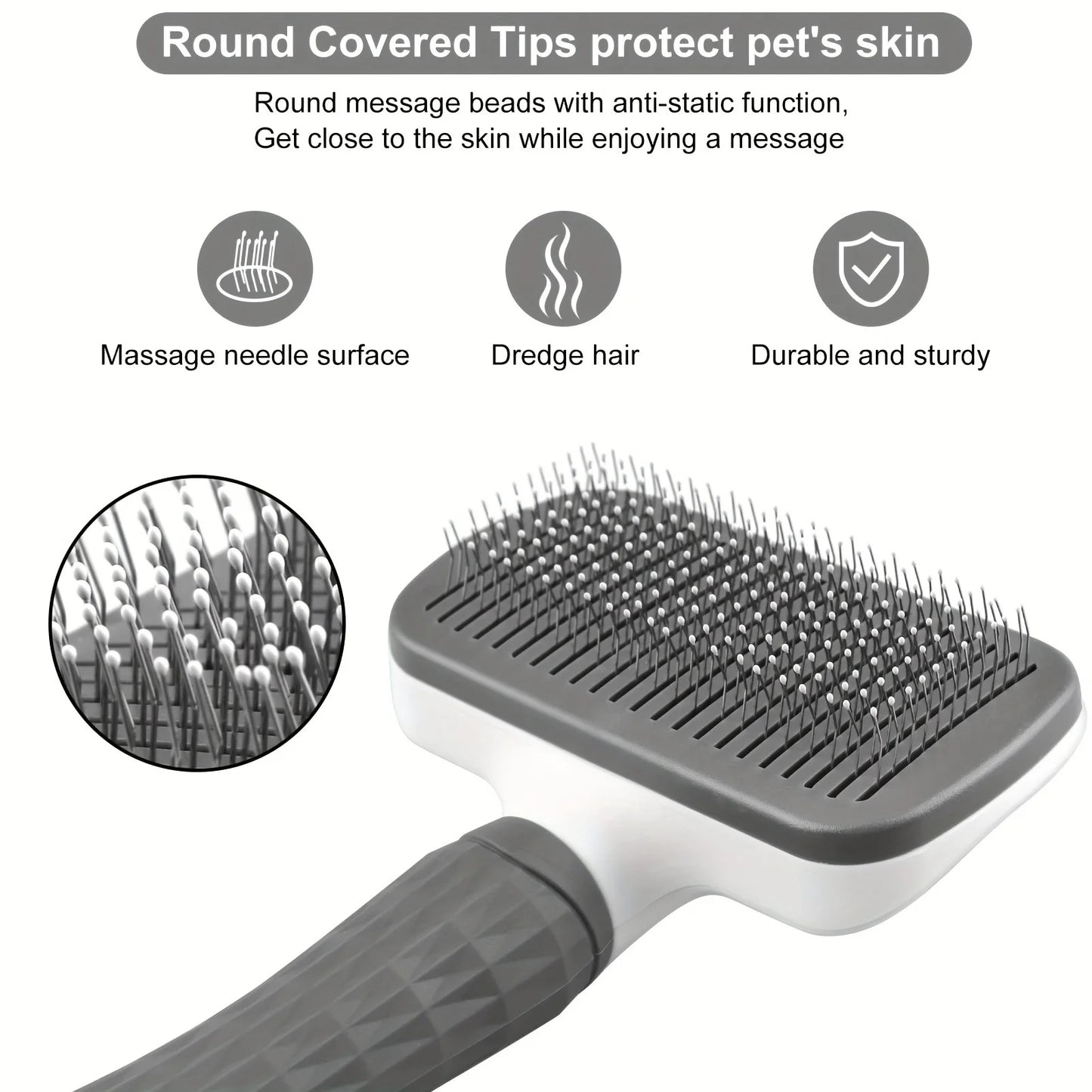 Self-cleaning Pet Hair Remove Comb Cat Slicker Brush Pet Hair Removal