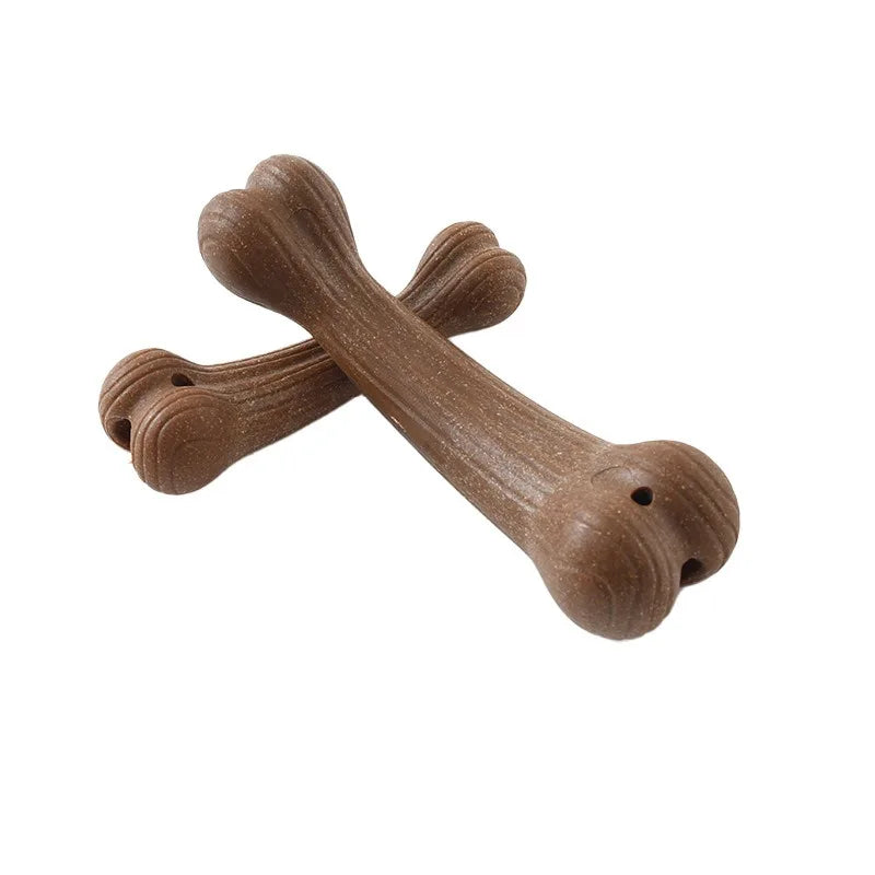 New Pet Teeth Grinding Toy Dog Interactive Bone Training Toy Bamboo