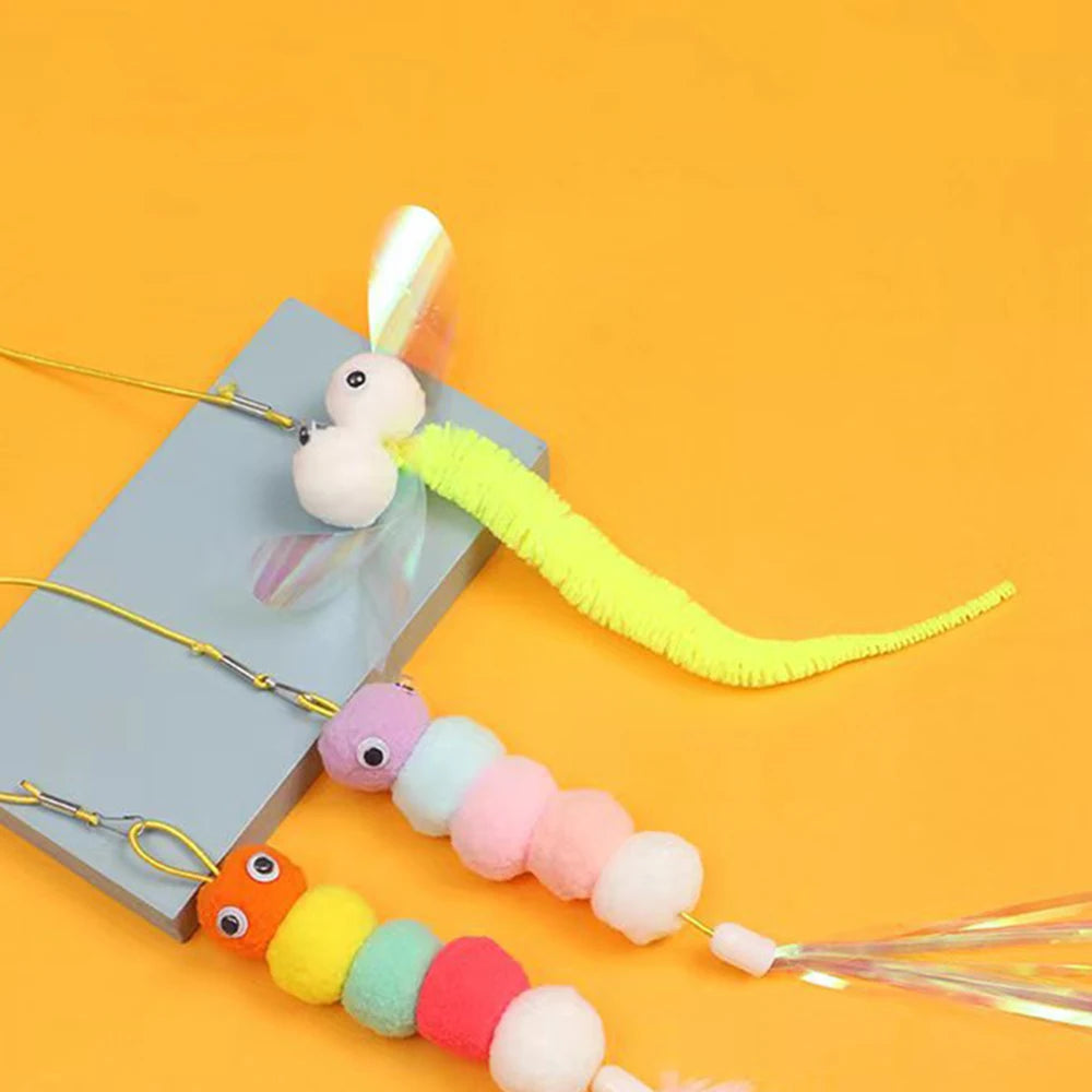 1PC Cat Hanging Cat Toy Hanging Door Elastic Rope Cat Stick Feather