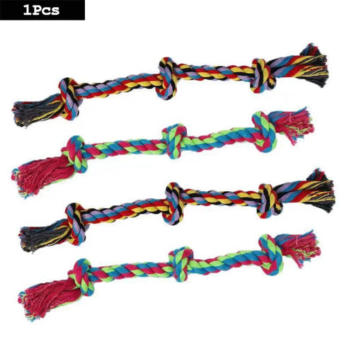 1pc Dog Toy Carrot Knot Rope Ball Cotton Rope Dumbbell Puppy Cleaning