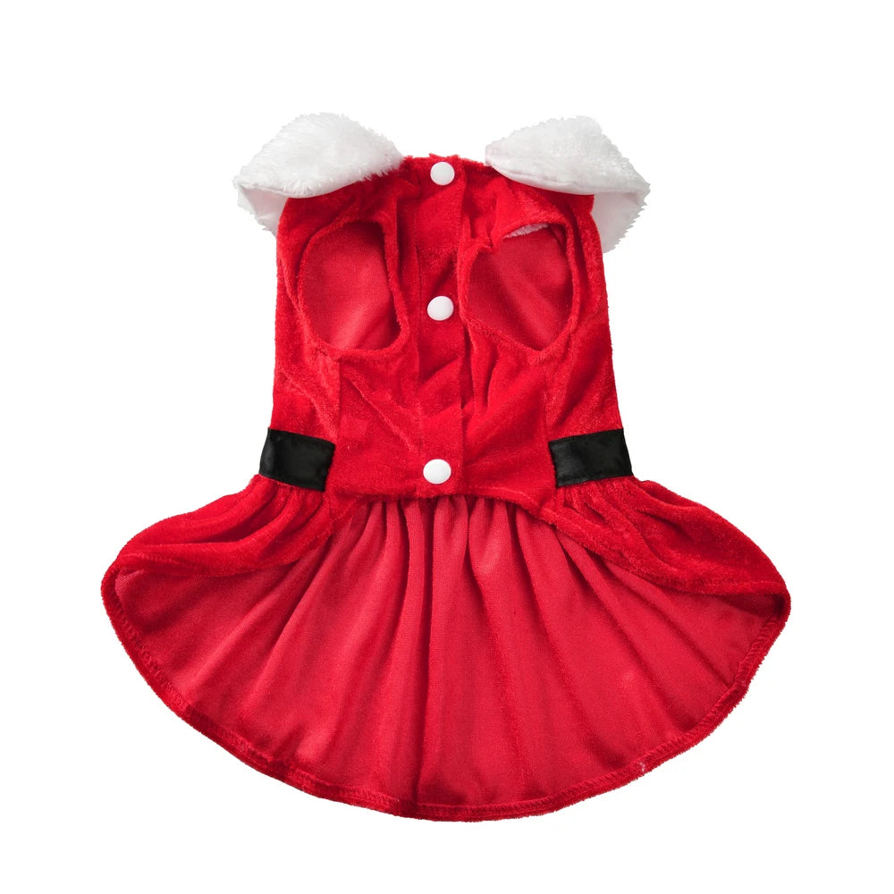 Cute Pet Dresses Christmas Festival Party Costume For Small Dogs Cats