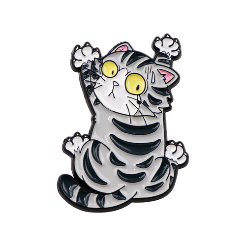Funny Pet Cat Enamel Pins Lapel Pins Badge For Backpack Clothes Pin