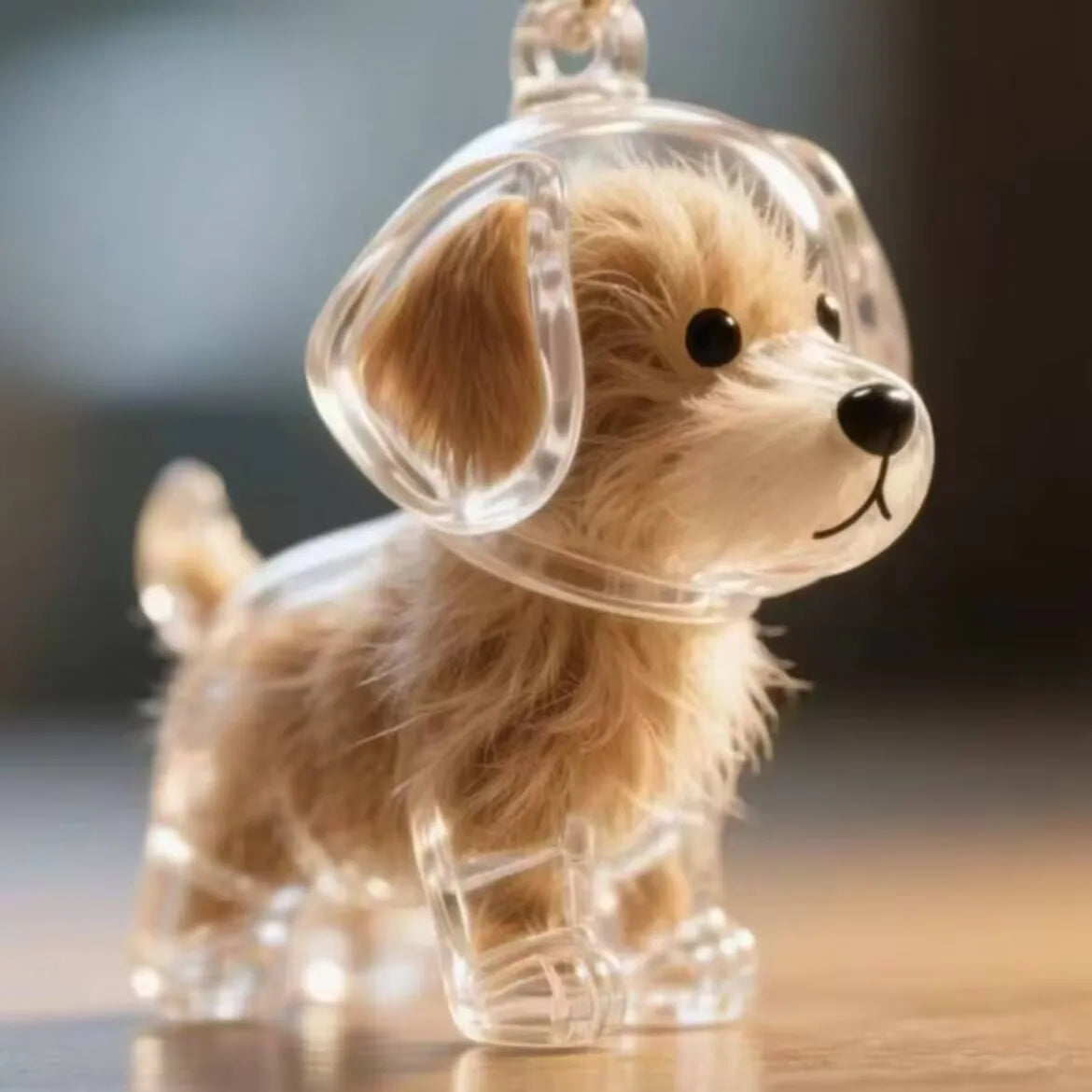 Clear Pet Hair Memorial Capsule DIY Dog Fur Keepsake Pendant for