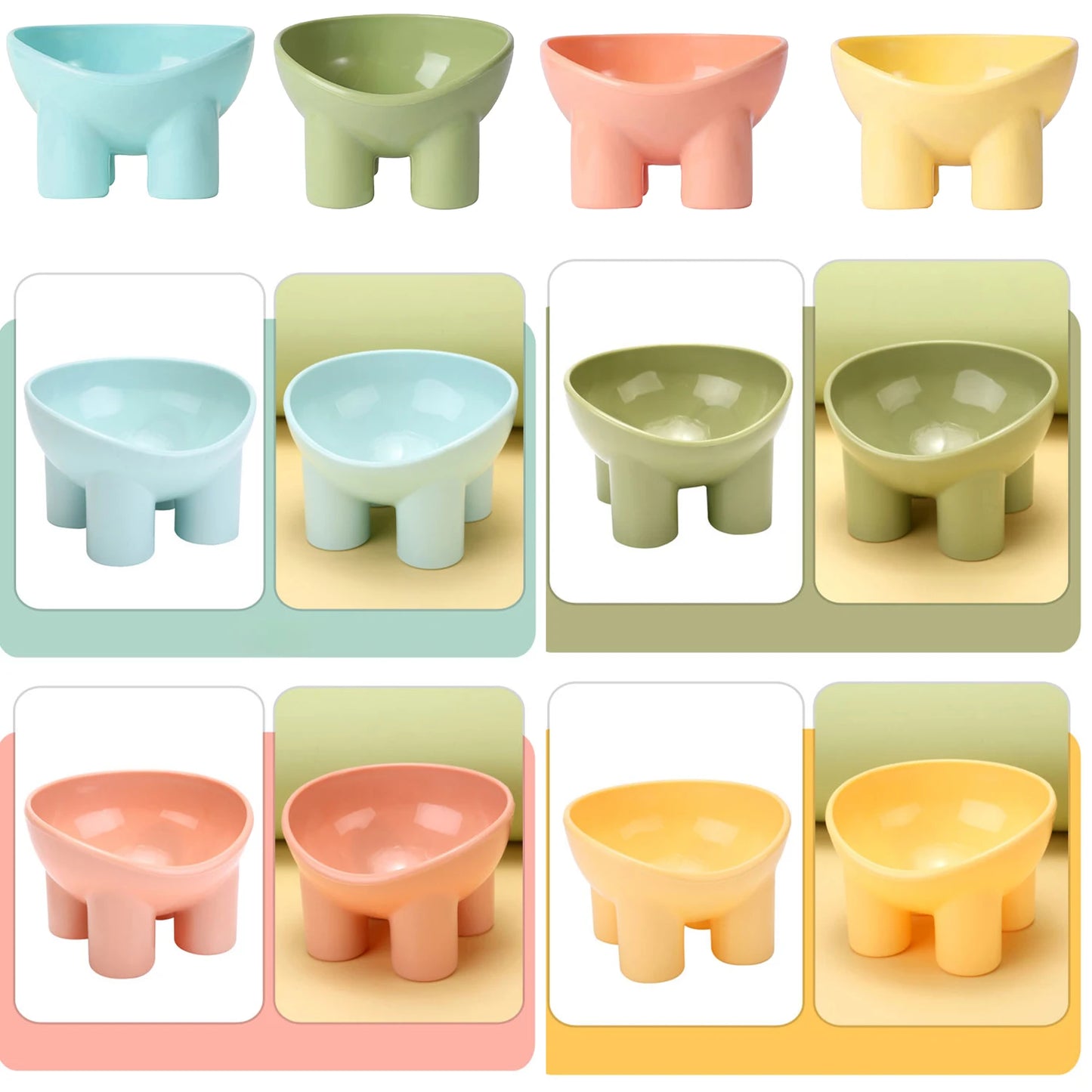 Portable Anti-Drop Cat Dog Pet Feeding Bowl - Food And Water Feeder