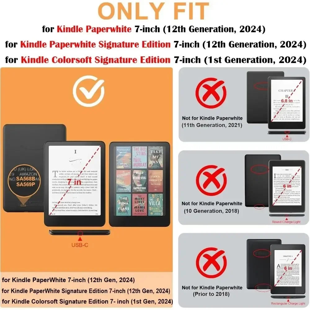 3PCS PET Soft Film Screen Protector For Kindle Paperwhite 2024 12th