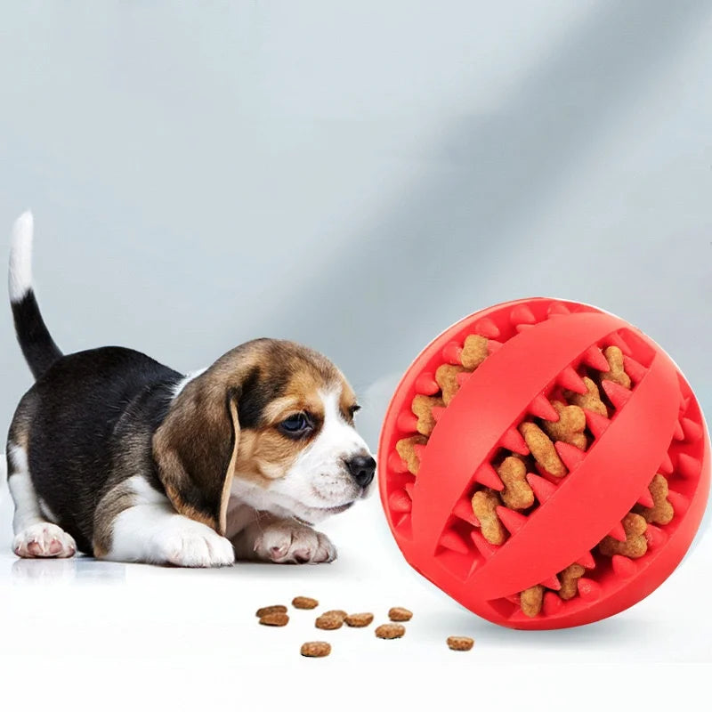 Interactive Dog Food Ball Rubber Chew Toy for Small to Large Dogs And