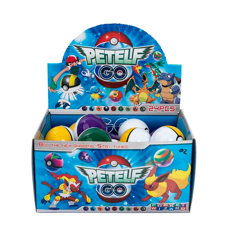 New 24Pcs /Set 5CM Pokemon PokeBall Model Anime Figure Pikachu Pocket
