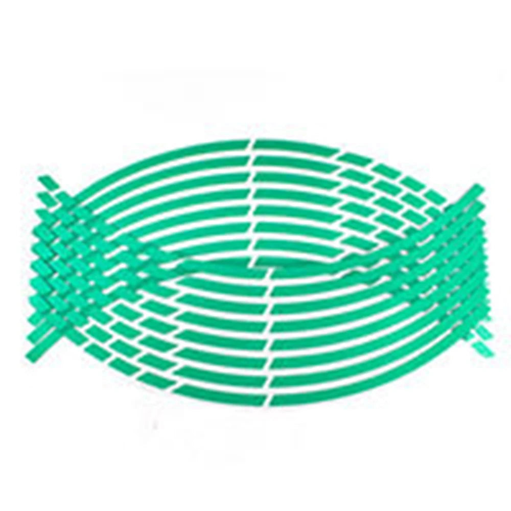 16Pcs 17"18" Strips Motorcycle Wheel Stickers Car Reflective Rim Tape