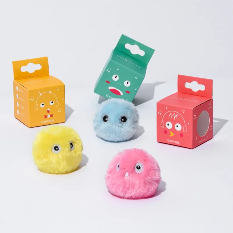 Interactive Ball Smart Cat Toys Plush Electric Catnip Training Toy