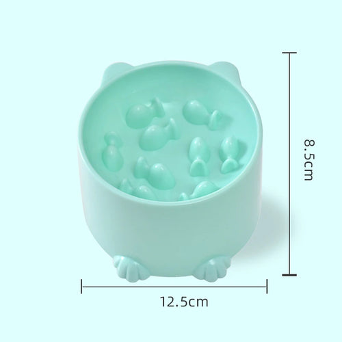 Cat slow food bowl small cat and dog anti-choking bowl neck protection
