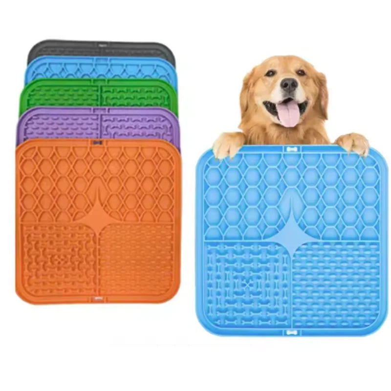 Pet Lick Silicone Mat Dogs Pet Slow Food Plate for Dog Bathing