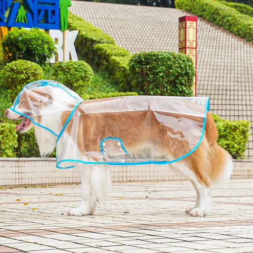 Pet Raincoat Transparent Dog Raincoat Waterproof and Windproof Pet