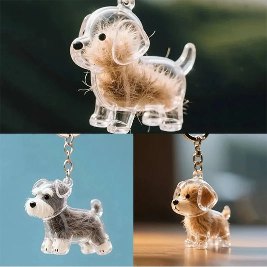 Clear Pet Hair Memorial Capsule DIY Dog Fur Keepsake Pendant for