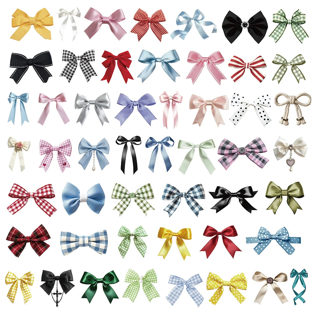50PCS Bow Transparent Sticker Pack Cartoon Cute Waterproof PET