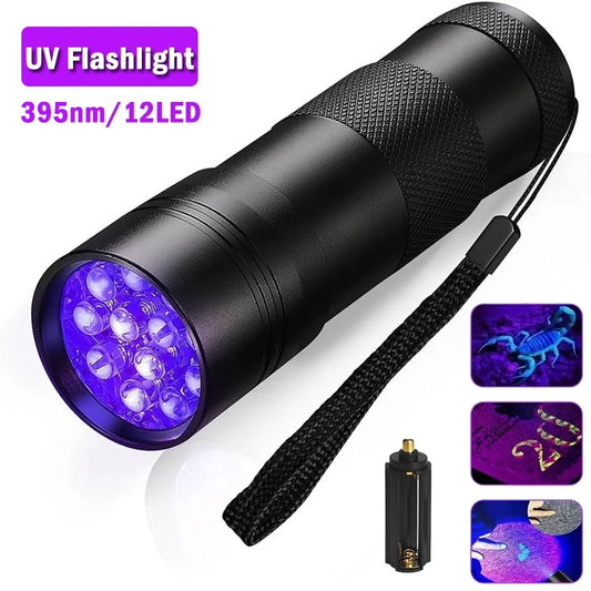 Portable LED Ultraviolet Torch IPX4 Waterproof 395nm 3W Mini UV Pen