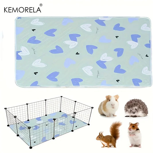 KEMORELA 1PC Washable Guinea Pig & Hamster Cage Mat - Super Absorbent