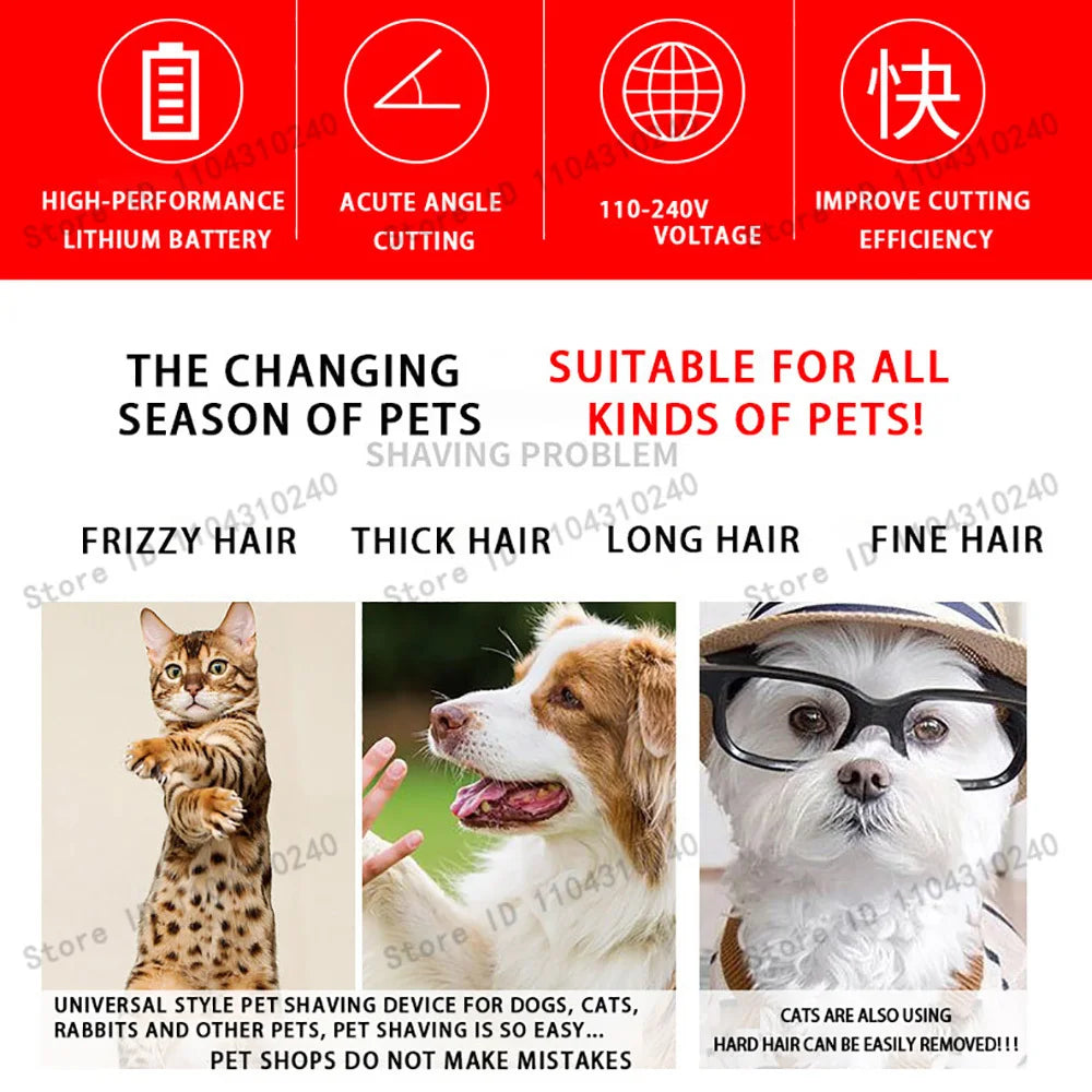 Dog Clipper Pet/Cat/Rabbit Hair Clippers Grooming Haircut Professional