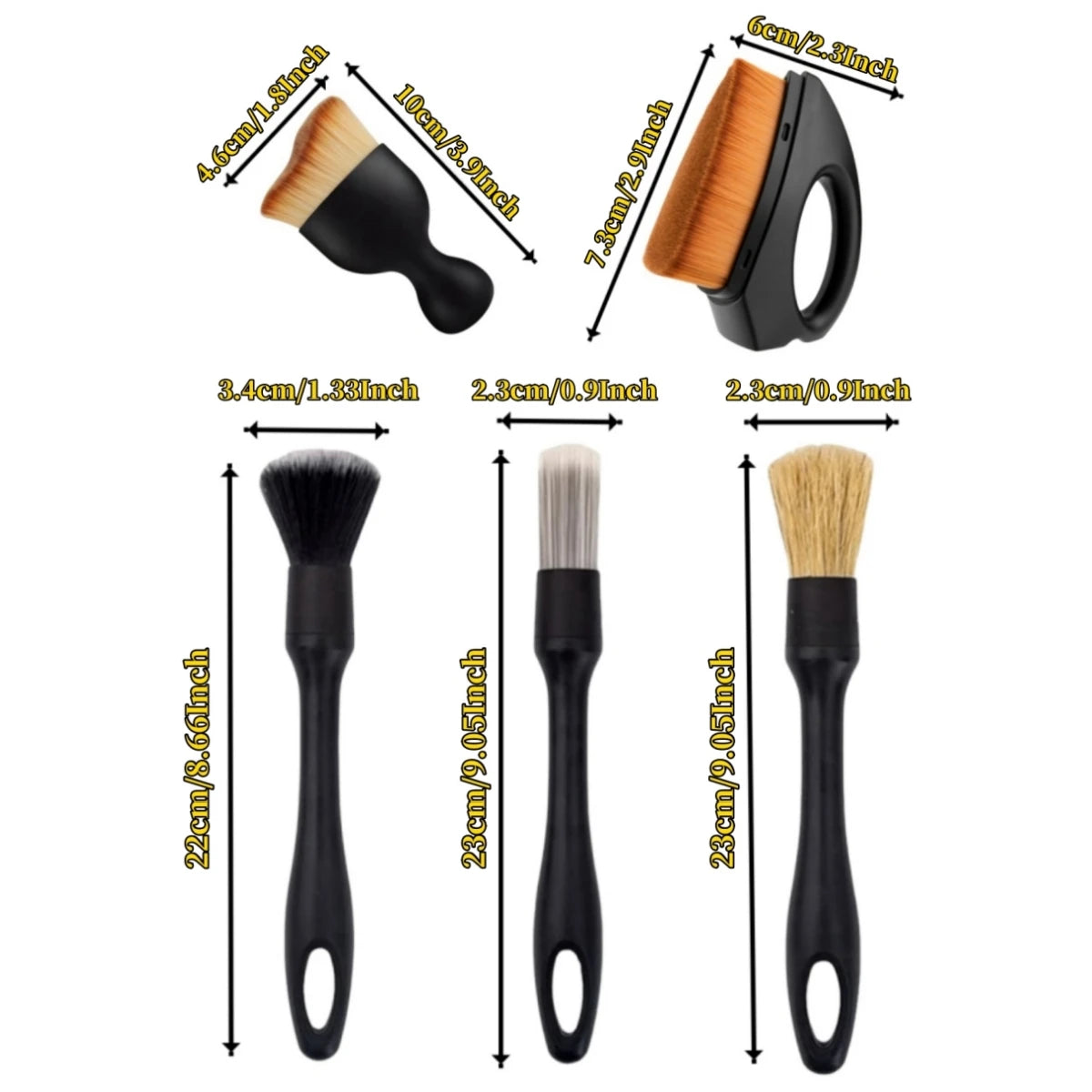 4-5PCS Car Detailing Brush Set Air Conditioning Vent Clean Crevice