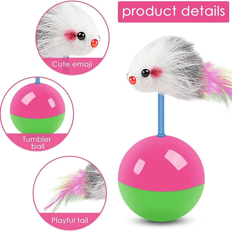New cat toys set Mouse not tumbler fun teasing cats and dogs self high