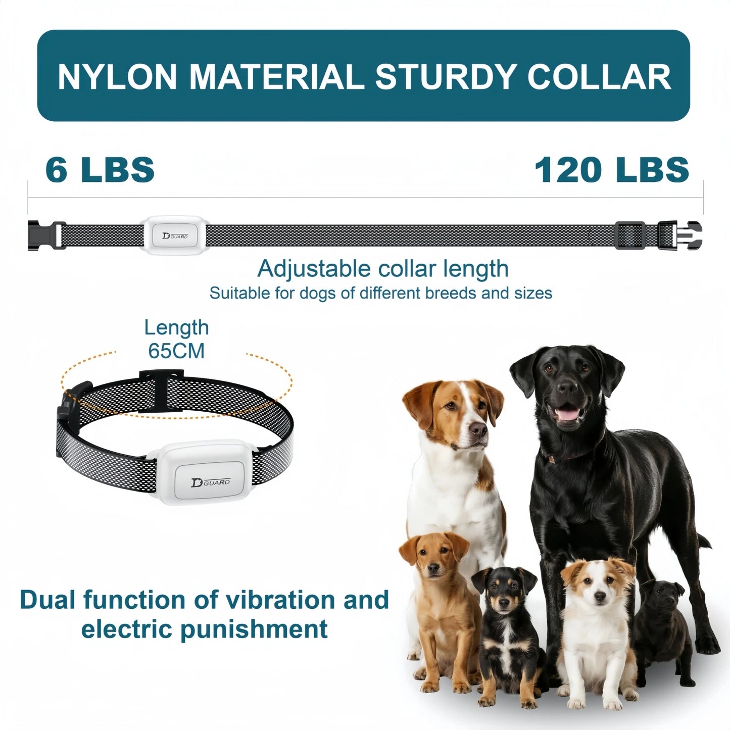 Electric Dog Training Collar Waterproof Dog Bark Collar Pet With