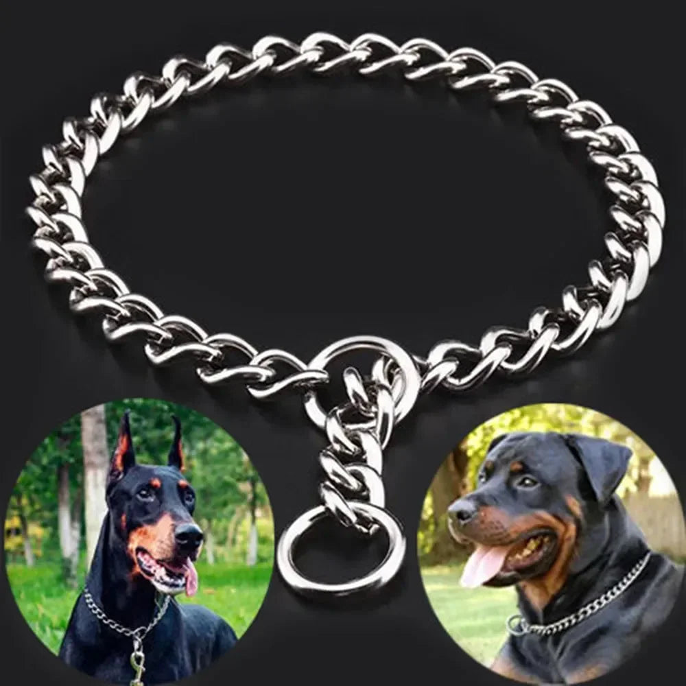 Pet P Snake Chain Collar Dog Choke Collar Stainless Steel for Dogs