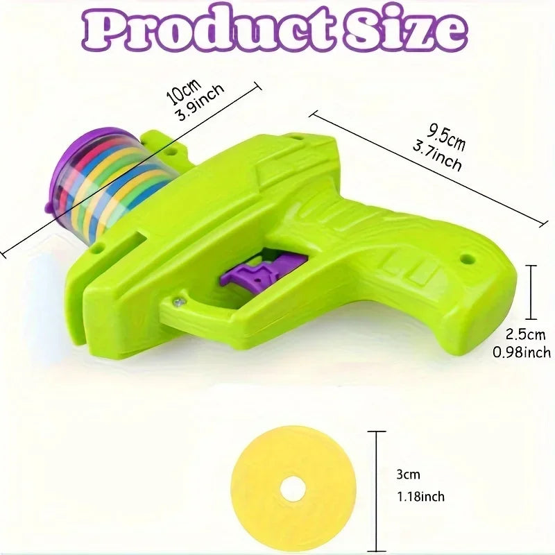 Cat Dog Toy with Colorful Flying Discs Set, Pet Toy Gun Launcher